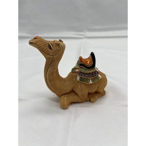 Vintage Artesania Rinconada Camel Hand Carved Clay Figurine Uraguay